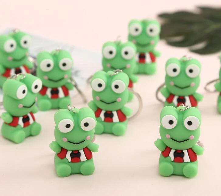 3d Soft Silicone Stereo Frog Keychain Key Chain Bag