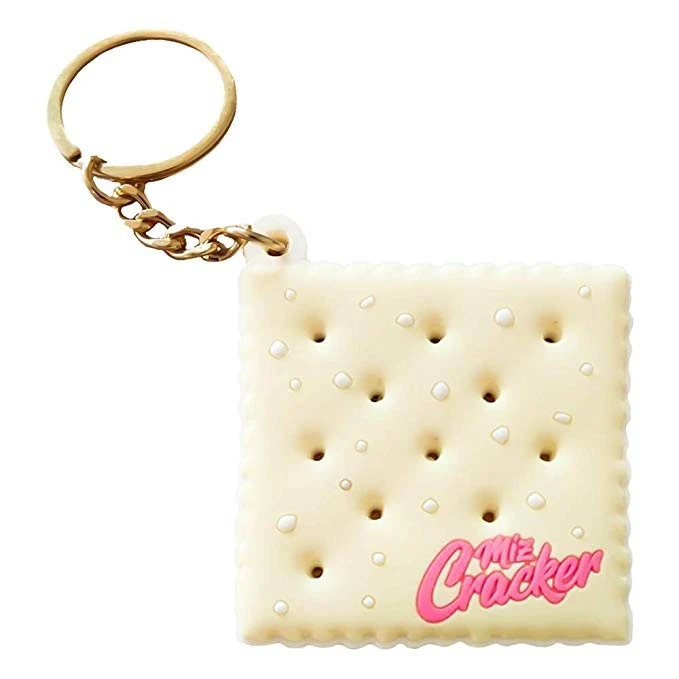 Custom Biscuit Dessert PVC Rubber Keyring