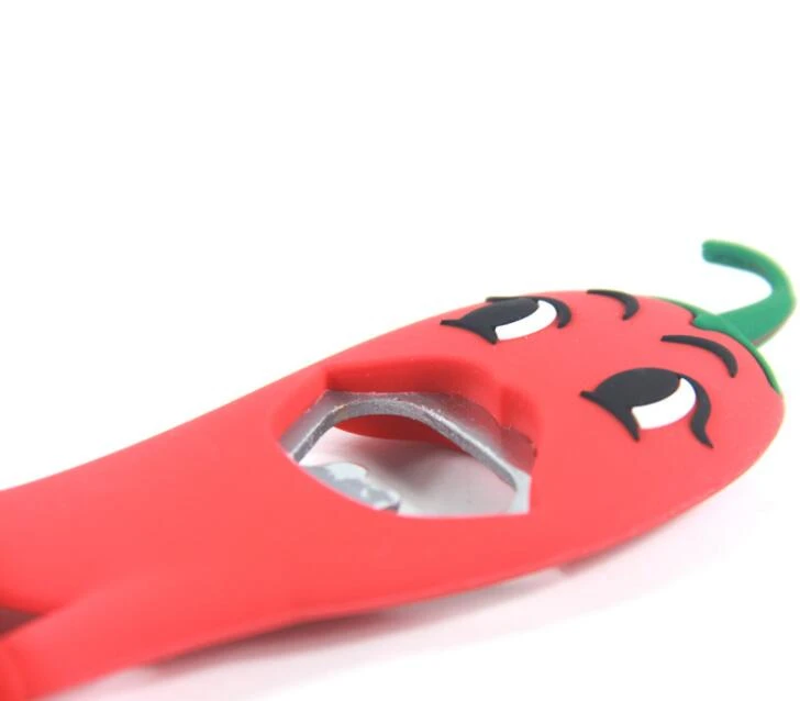 Small Pepper Pvc Soft Plastic Bottle Opener Refrigerator Stickers
