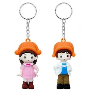 नई डिजाइन जोड़ी 3D Keychain नरम परमवीर चक्र कुंजी धारक